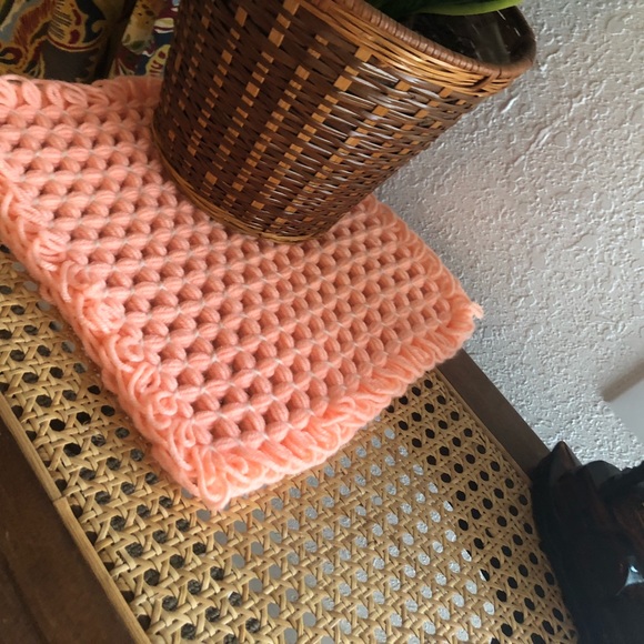 Large Pink Handmade Doily/Trivet/Placement Retro - Picture 6 of 8